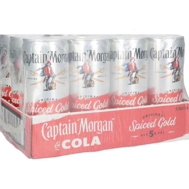 Captain Morgan & Cola tray 12 x 25 cl