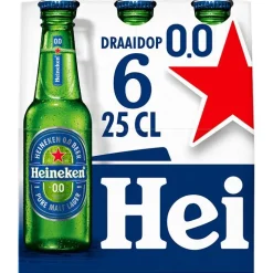 Heineken Premium Pilsener 0.0 Bier Draaidop Fles 25 cl