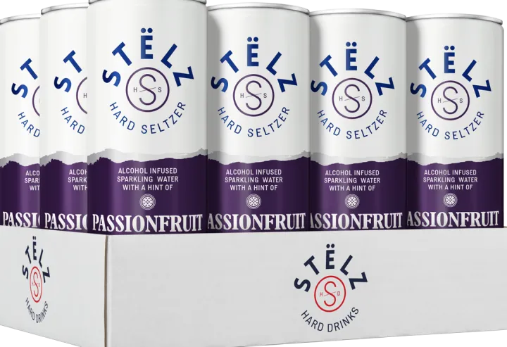 Stëlz Hard Seltzer Passionfruit tray 12 x 25 cl